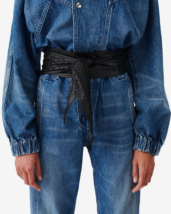NERA CUT LEATHER BELT